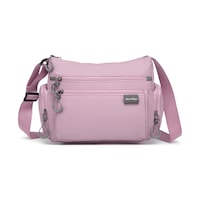 Smart Bags Ten Rengi Orta Boy Çok Cepli Su Geçirmez Ultra Hafif Kumaş Kadın Çapraz Çanta Smart Bags Ten Rengi Orta Boy Çok Cepli Su Geçirmez Ultra Hafif Kumaş Kadın Çapraz Çanta