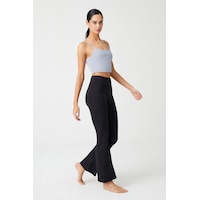 Los Ojos Kadın Siyah Yüksek Bel Toparlayıcı Çift Cepli Ispanyol Paça Tayt Bootcut Siyah Siyah Los Ojos Kadın Siyah Yüksek Bel Toparlayıcı Çift Cepli Ispanyol Paça Tayt Bootcut Siyah Siyah