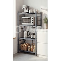 Ovrol 4 Katlı Katlanabilir Metal Raf Mutfak Banyo Balkon Düzenleyici Çok Amaçlı Raf Antrasit Ovrol 4 Katlı Katlanabilir Metal Raf Mutfak Banyo Balkon Düzenleyici Çok Amaçlı Raf Antrasit