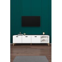 Modern TV Ünitesi %100 MDF Kapaklı Ahşap Ayaklı Televizyon Sehpası T18 Modern TV Ünitesi %100 MDF Kapaklı Ahşap Ayaklı Televizyon Sehpası T18