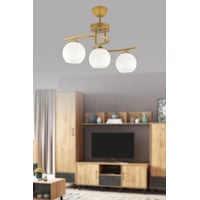 Ömür Avize Hestia Modern 3lü Eskitme Gold Beyaz Camlı Avize Eskitme Gold Ömür Avize Hestia Modern 3lü Eskitme Gold Beyaz Camlı Avize Eskitme Gold