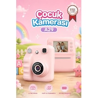 Dijital Fotoğraf Makineleri Çocuk Termal Resim Kağıt Baskılı Yazıcı Kamera Video Makinesi A29 Pembe Dijital Fotoğraf Makineleri Çocuk Termal Resim Kağıt Baskılı Yazıcı Kamera Video Makinesi A29 Pembe