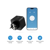 Şımart Teknoloji Uzaktan Kontrol Wi-Fi Akım Korumalı Akıllı Priz Şımart Teknoloji Uzaktan Kontrol Wi-Fi Akım Korumalı Akıllı Priz
