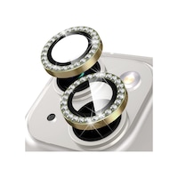 Buff Apple Uyumlu iPhone 14 / 14 Plus Diamond Kamera Lens Koruyucu Gold Buff Apple Uyumlu iPhone 14 / 14 Plus Diamond Kamera Lens Koruyucu Gold