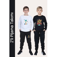 Fyk Kids Erkek Çocuk 2'li Yuvarlak Yaka Uzay-astronot Baskı Detaylı Alt-üst Pijama Takımı Çok Renkli Fyk Kids Erkek Çocuk 2'li Yuvarlak Yaka Uzay-astronot Baskı Detaylı Alt-üst Pijama Takımı Çok Renkli