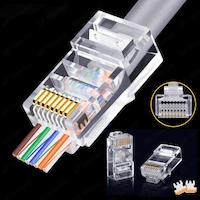 Ez Rj45 Cat6 Yeni Nesil Delikli Jack Konnektör 100 Adet Ez Rj45 Cat6 Yeni Nesil Delikli Jack Konnektör 100 Adet