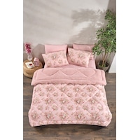 Marla Home Çift Kişilik Welsoft Yorgan Uyku Seti Lastikli Çarşaflı Pudra Rose Marla Home Çift Kişilik Welsoft Yorgan Uyku Seti Lastikli Çarşaflı Pudra Rose