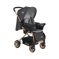 Tommybaby TB-980 Gold Çift Yön Lüx Bebek Arabası Puset Füme Tommybaby TB-980 Gold Çift Yön Lüx Bebek Arabası Puset Füme