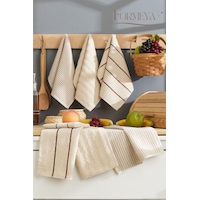 Formeya Sophia 6'lı 30x50 Cm Mutfak Havlusu Seti Bej Formeya Sophia 6'lı 30x50 Cm Mutfak Havlusu Seti Bej