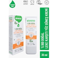 Siveno %100 Doğal Yüz Güneş Kremi Leke Karşıtı Aydınlatıcı Çinko Mineral Filtre UVA UVB SPF 50+ 30 ML Siveno %100 Doğal Yüz Güneş Kremi Leke Karşıtı Aydınlatıcı Çinko Mineral Filtre UVA UVB SPF 50+ 30 ML