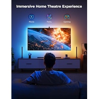Govee Tv Arkası Led Şerit Aydınlatma + 2'li Aydınlatma Bar + Tv İle Renk Senkronizasyon 55-65 İnç Tüm Tv'ler Uyumludur Govee Tv Arkası Led Şerit Aydınlatma + 2'li Aydınlatma Bar + Tv İle Renk Senkronizasyon 55-65 İnç Tüm Tv'ler Uyumludur