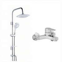 Artema Win S A42676 Banyo Batarysı + Tema Bianco 53270 5+1 Tepe Duş Seti Krom Artema Win S A42676 Banyo Batarysı + Tema Bianco 53270 5+1 Tepe Duş Seti Krom