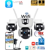 Mpıa Mızu 6mp Üç Kameralı 10x Dijital Zoom Gece Görüş Wifi Sesli Türkçe Mpıa Mızu 6mp Üç Kameralı 10x Dijital Zoom Gece Görüş Wifi Sesli Türkçe