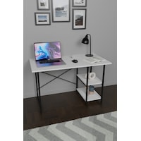 VayAvm Metal Ayaklı 2 Raflı Çalışma Ofis Masası Beyaz 60x120 CM Beyaz VayAvm Metal Ayaklı 2 Raflı Çalışma Ofis Masası Beyaz 60x120 CM Beyaz
