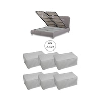 Adarya Home Çekyat Baza Tipi Hurç Baza Alti-Kazak-Yastik-Pike Saklama Hurcu 6 Adet 22 x 40 x 60 Beyaz Adarya Home Çekyat Baza Tipi Hurç Baza Alti-Kazak-Yastik-Pike Saklama Hurcu 6 Adet 22 x 40 x 60 Beyaz