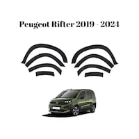Peugeot Rifter 2019 2020 2021 2022 2023 2024 Uyumlu Kapı Ve Çamurluk Koruma Premium Dodik Seti Siyah 8 Parça Tam Set