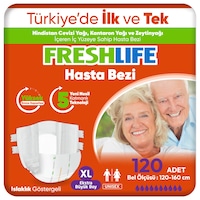 Freshlife Belbantlı Ekstra Büyük Boy XL 30'lu 4 Adet Hasta Bezi Freshlife Belbantlı Ekstra Büyük Boy XL 30'lu 4 Adet Hasta Bezi