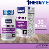 West Nutrition Tribu90 Demir Dikeni & Lepidyum 1250 Mg. 90 Tablet-Tribulus Pillbox Hap Kutusu