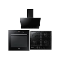 Samsung NV60K5140BB - NA64N7100AB - NK24N7060VB Siyah Ankastre Set