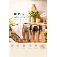 Porsima 3162 10 Parça Pasta Ve Tatlı Servis Seti Kek Pasta Şekillendirme Araçları Siyah Siyah Porsima 3162 10 Parça Pasta Ve Tatlı Servis Seti Kek Pasta Şekillendirme Araçları Siyah Siyah