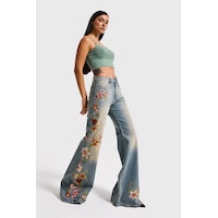 it's basic Kadın T.kot Rengi 4s6-32 Flare Fit Elastan Kumaş Özel Nakış Detaylı Tasarım Denim Jean it's basic Kadın T.kot Rengi 4s6-32 Flare Fit Elastan Kumaş Özel Nakış Detaylı Tasarım Denim Jean