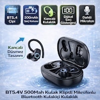 Polham Bt5.4 Kancalı Mikrofonlu Bluetooth Kulaklık 500mah Şarj Kutulu Dijital Göstergeli Spor Kulaklık Polham Bt5.4 Kancalı Mikrofonlu Bluetooth Kulaklık 500mah Şarj Kutulu Dijital Göstergeli Spor Kulaklık