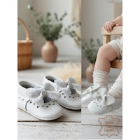 Denokids Kız Bebek Patik Hakiki Deri Taşlı Beyaz Yumuşak Taban Ayakkabı 17-21 Numara Renkli Denokids Kız Bebek Patik Hakiki Deri Taşlı Beyaz Yumuşak Taban Ayakkabı 17-21 Numara Renkli