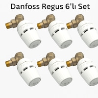 Danfoss Regus Köşe Termostatik Vana Set 1/2" 6 Adet 6 Adet Danfoss Regus Köşe Termostatik Vana Set 1/2" 6 Adet 6 Adet