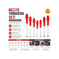 7 Parça Düz Ve Yıldız Tornavida Seti Ergonomik Saplı Profesyonel Tornavida Takımı 7 Parça Düz Ve Yıldız Tornavida Seti Ergonomik Saplı Profesyonel Tornavida Takımı
