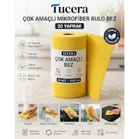 Tucera 20'li Rulo Kopar Kullan Mikrofiber Temizlik Bezi - Yıkanabilir Koku Yapmaz Çok Amaçlı 30x27 Cm Sarı Tucera 20'li Rulo Kopar Kullan Mikrofiber Temizlik Bezi - Yıkanabilir Koku Yapmaz Çok Amaçlı 30x27 Cm Sarı
