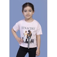 Toontoy Kids Toontoy Kız Çocuk Dijital Baskılı Arkası Detaylı Tişört Pudra Toontoy Kids Toontoy Kız Çocuk Dijital Baskılı Arkası Detaylı Tişört Pudra