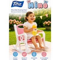 Mino Çocuk Sallanan Sandalye Dinlenme Ve Oyun Sandalyesi Pembe Mino Çocuk Sallanan Sandalye Dinlenme Ve Oyun Sandalyesi Pembe