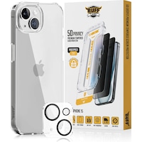 Buff Apple Uyumlu iPhone 15 - Şeffaf Kılıf + Ekran Koruyucu + Lens Koruyucu Privacy Buff Apple Uyumlu iPhone 15 - Şeffaf Kılıf + Ekran Koruyucu + Lens Koruyucu Privacy