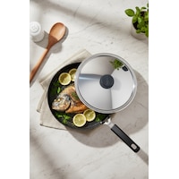 Bernardo Wave 32cm Granit Balık Tavası Siyah Bernardo Wave 32cm Granit Balık Tavası Siyah