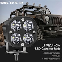 3 İnç Off Road Led Çalışma Işığı 40w 4000 Lümen Kare Sis Farı Xhp50 Çipli Takım 2 Adet 3 İnç Off Road Led Çalışma Işığı 40w 4000 Lümen Kare Sis Farı Xhp50 Çipli Takım 2 Adet
