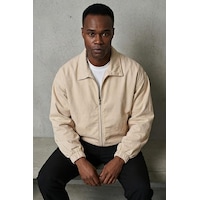 Freemen Erkek Basic Gabardin Kumaş Fermuarlı Oversize Mevsimlik Polo Yaka Ceket Bej Freemen Erkek Basic Gabardin Kumaş Fermuarlı Oversize Mevsimlik Polo Yaka Ceket Bej