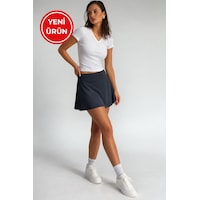 Soft&Basic Kadın Curve Büyük Beden Scuba Kumaş Sporcu Taytlı Şort Etek - Tenis Eteği Antrasit Soft&Basic Kadın Curve Büyük Beden Scuba Kumaş Sporcu Taytlı Şort Etek - Tenis Eteği Antrasit
