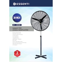 Essenti Ev-30100 30'' Sanayi Tipi Ayaklı Vantilatör 240w Essenti Ev-30100 30'' Sanayi Tipi Ayaklı Vantilatör 240w