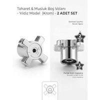 Ara Musluk Taharet Musluğu Yıldız Volan Döndürme Kolu 2 Adet krom Ara Musluk Taharet Musluğu Yıldız Volan Döndürme Kolu 2 Adet krom