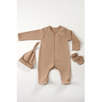 Tinylamb Cute Giraffe Organik Bebek Yenidoğan Seti - 3 Parça Açık Kahve Tinylamb Cute Giraffe Organik Bebek Yenidoğan Seti - 3 Parça Açık Kahve
