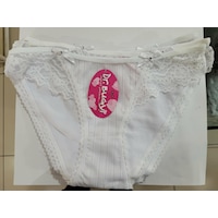 Bugy Penye Dantelli Kadın Slip Külot V56 Beyaz Bugy Penye Dantelli Kadın Slip Külot V56 Beyaz