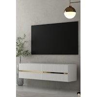 120dhdtda5ba Tedy Lazer Pleksi Desenli Duvara Monte Tv Sehpası Beyaz-altın 120dhdtda5ba Tedy Lazer Pleksi Desenli Duvara Monte Tv Sehpası Beyaz-altın
