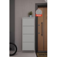 Ceha Kilitli 4'lü Metal Ayakkabılık - Gri K.AYK-4/P7035/KL Ceha Kilitli 4'lü Metal Ayakkabılık - Gri K.AYK-4/P7035/KL
