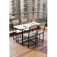 Mutfak Masa Takımı 4 Sandalyeli Yemek Masası Set Cafe Balkon Bahçe Masa Sandalye Minör 9800 Beyaz Mutfak Masa Takımı 4 Sandalyeli Yemek Masası Set Cafe Balkon Bahçe Masa Sandalye Minör 9800 Beyaz