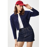 Ritnice Kadın Tilia Crop Lacivert Örgü Hırka Lacivert Ritnice Kadın Tilia Crop Lacivert Örgü Hırka Lacivert