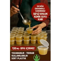 50 Adet Sızdırmaz 120 Ml Mini Saklama Kabı Sosluk Buzluk Kabı, Et Suyu, Kemik Suyu, Sos Kabı Mutfak Şeffaf 50 Adet Sızdırmaz 120 Ml Mini Saklama Kabı Sosluk Buzluk Kabı, Et Suyu, Kemik Suyu, Sos Kabı Mutfak Şeffaf