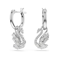 5759942 Swarovski Küpe Swan:pe Mn Hoop Xxs Whıte/rhs Metalik