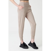 Los Ojos Kadın Bej Yüksek Bel Jogger Eşofman Altı Joggers Bej Bej Los Ojos Kadın Bej Yüksek Bel Jogger Eşofman Altı Joggers Bej Bej