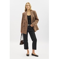 Manuka Kruvaze Ekose Blazer Ceket Bordo Aw25ckt00017-26 Bordo Manuka Kruvaze Ekose Blazer Ceket Bordo Aw25ckt00017-26 Bordo