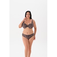 Büyük Beden Balenli Toparlayıcı Bikini Takım Kahverengi Büyük Beden Balenli Toparlayıcı Bikini Takım Kahverengi